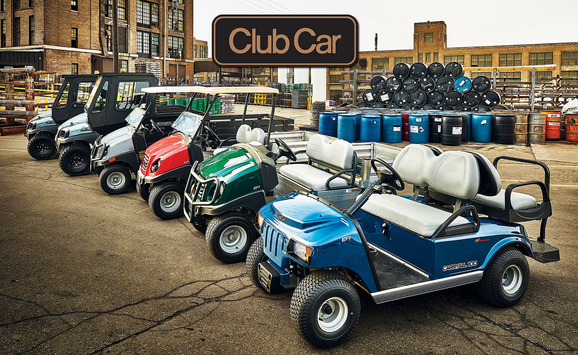 Club-Car-Carryall-Utility-Vehicle-Family-Hero-with-Logo